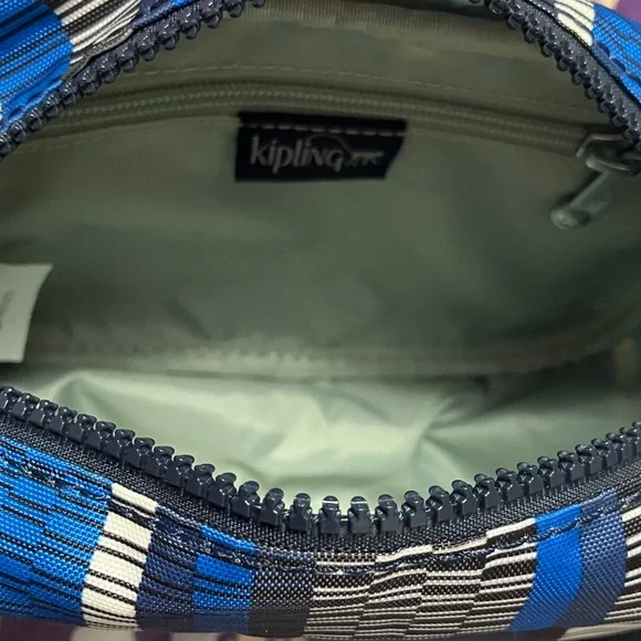 Kipling Dee Mini Crossbody Camera Bag Black/BlueWhite/Stripes - Picture 10 of 13